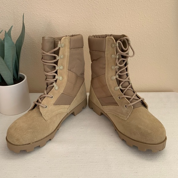 New Rothco Sand Suede Lace Up Combat Jungle Boots Men’s 9W - Picture 7 of 12